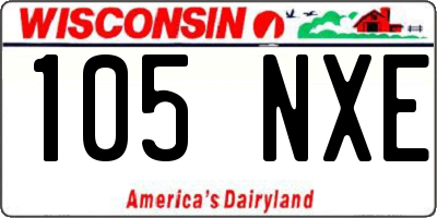 WI license plate 105NXE