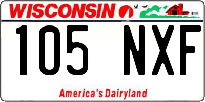 WI license plate 105NXF