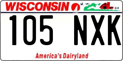 WI license plate 105NXK
