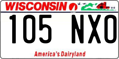 WI license plate 105NXO