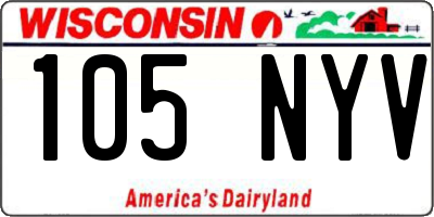 WI license plate 105NYV