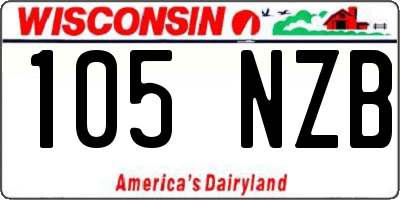 WI license plate 105NZB