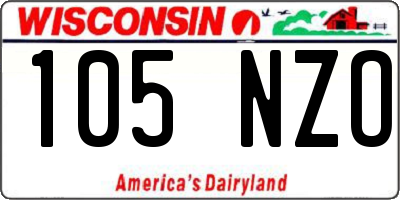 WI license plate 105NZO