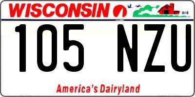 WI license plate 105NZU