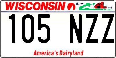 WI license plate 105NZZ