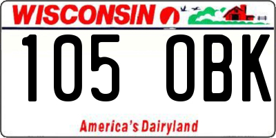 WI license plate 105OBK