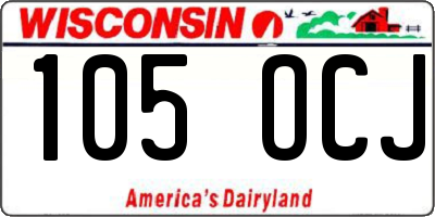 WI license plate 105OCJ