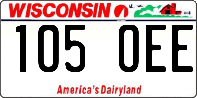 WI license plate 105OEE