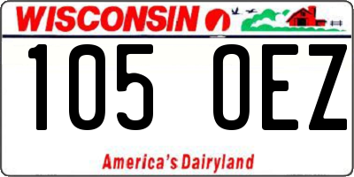 WI license plate 105OEZ