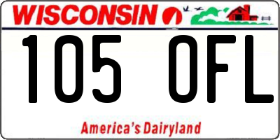WI license plate 105OFL