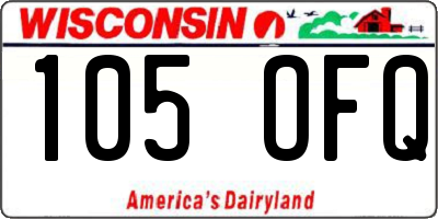 WI license plate 105OFQ