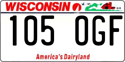 WI license plate 105OGF