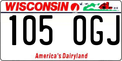 WI license plate 105OGJ