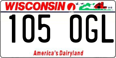 WI license plate 105OGL