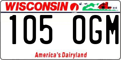 WI license plate 105OGM