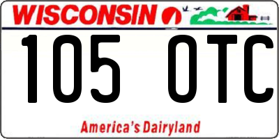 WI license plate 105OTC