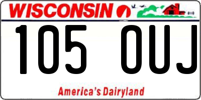 WI license plate 105OUJ