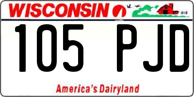 WI license plate 105PJD