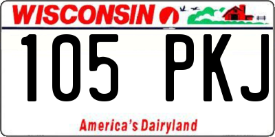 WI license plate 105PKJ