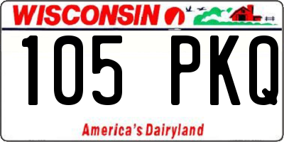 WI license plate 105PKQ