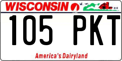 WI license plate 105PKT