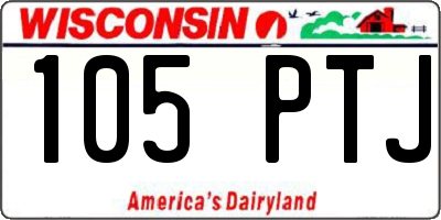 WI license plate 105PTJ
