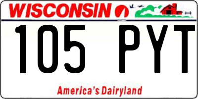 WI license plate 105PYT