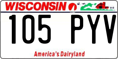 WI license plate 105PYV