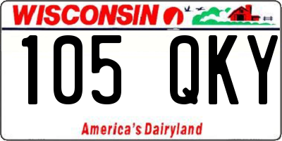 WI license plate 105QKY
