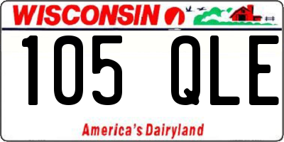 WI license plate 105QLE