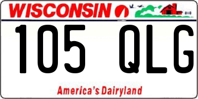 WI license plate 105QLG