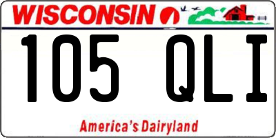 WI license plate 105QLI