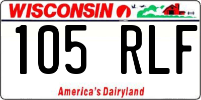WI license plate 105RLF