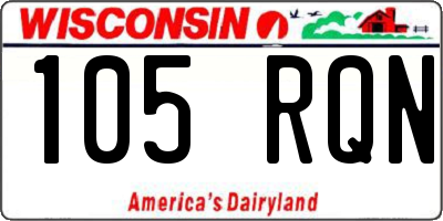 WI license plate 105RQN