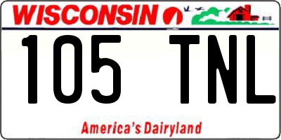 WI license plate 105TNL