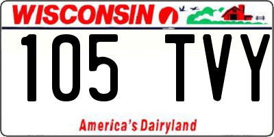 WI license plate 105TVY
