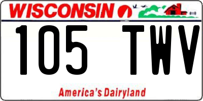 WI license plate 105TWV