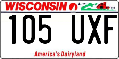 WI license plate 105UXF