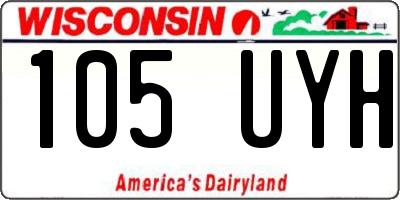 WI license plate 105UYH