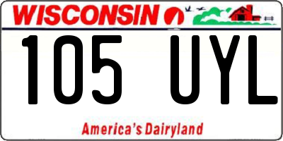 WI license plate 105UYL