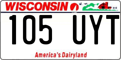 WI license plate 105UYT
