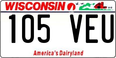 WI license plate 105VEU