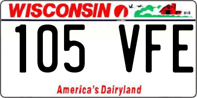 WI license plate 105VFE