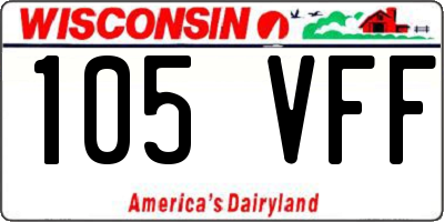 WI license plate 105VFF