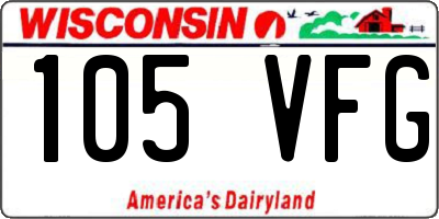 WI license plate 105VFG