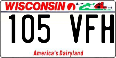 WI license plate 105VFH