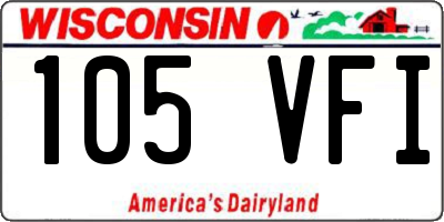 WI license plate 105VFI
