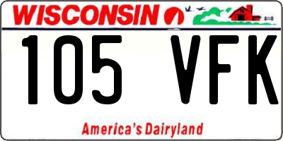 WI license plate 105VFK