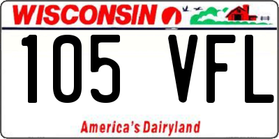 WI license plate 105VFL