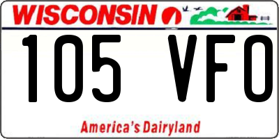 WI license plate 105VFO